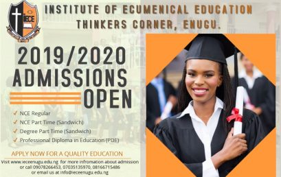 Call for Application for Admissions into 2019/2020  Academic Session