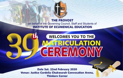 39th Matriculation Ceremony