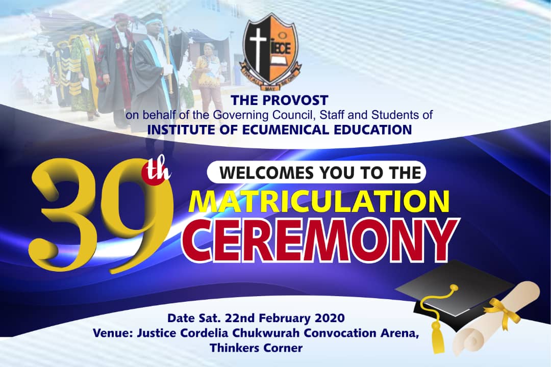 39th Matriculation Ceremony