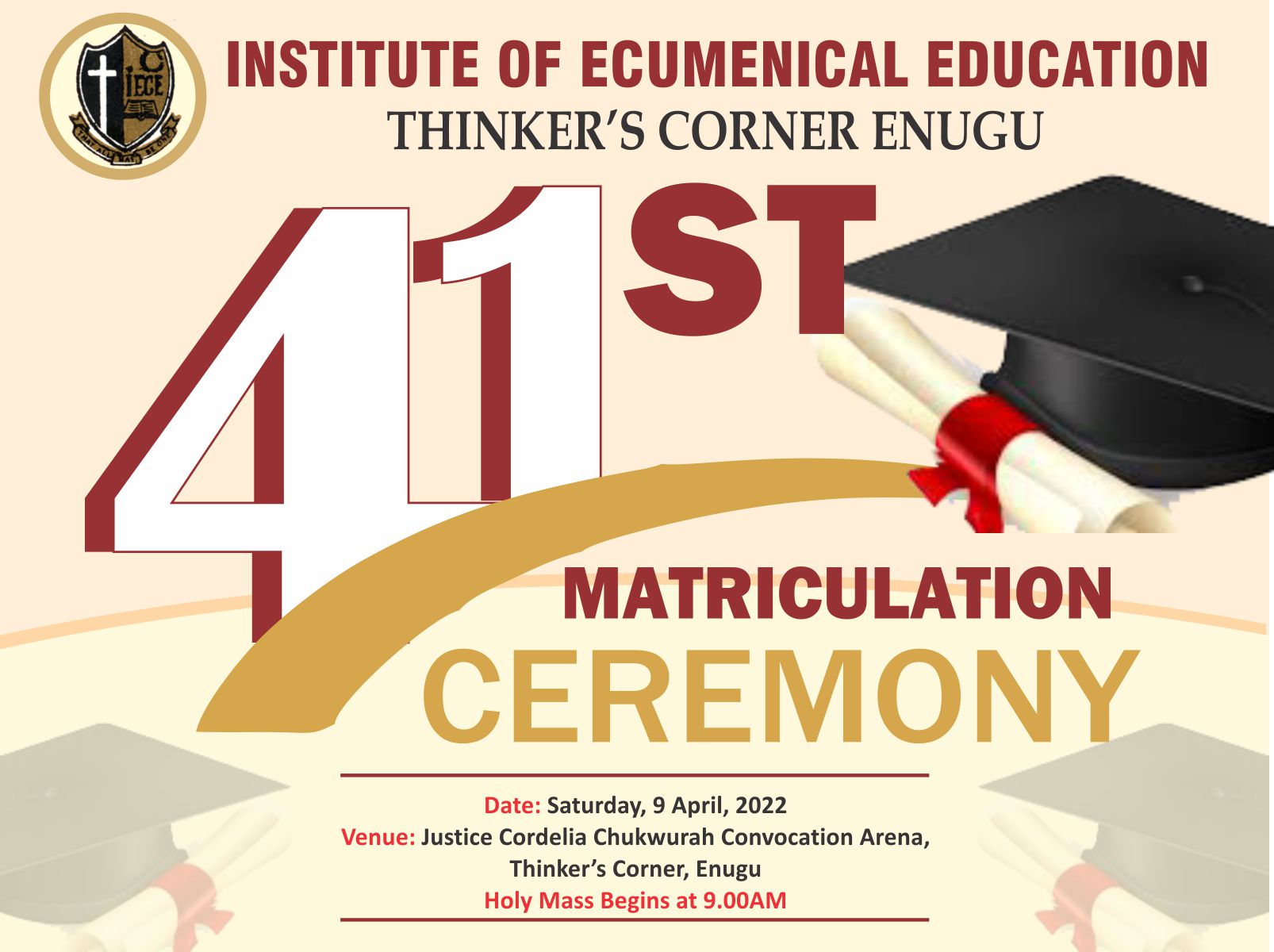 41st Matriculation of the Institute.