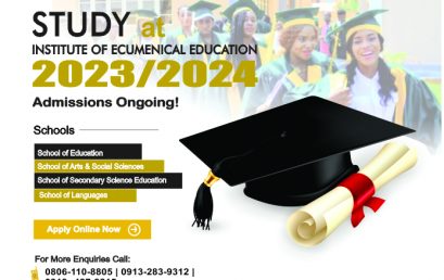 2023/2024 Admissions into Institute of Ecumenical Education Enugu has commenced