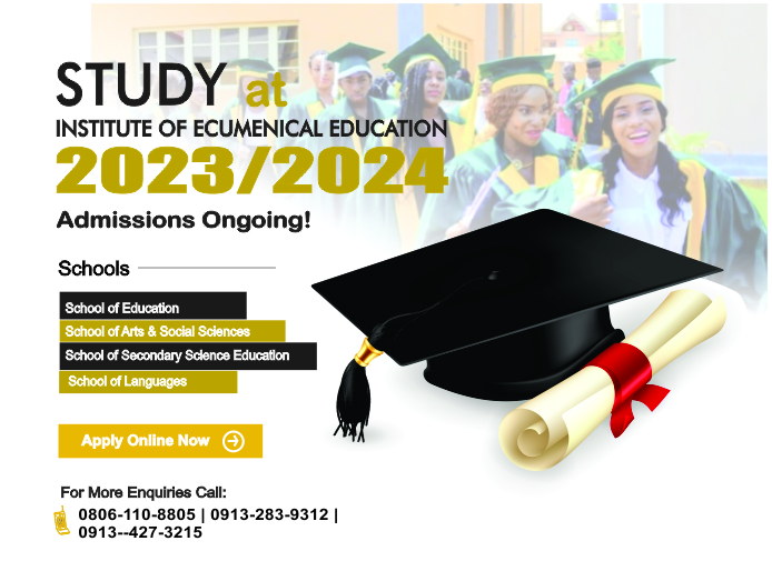 2023/2024 Admissions into Institute of Ecumenical Education Enugu has commenced